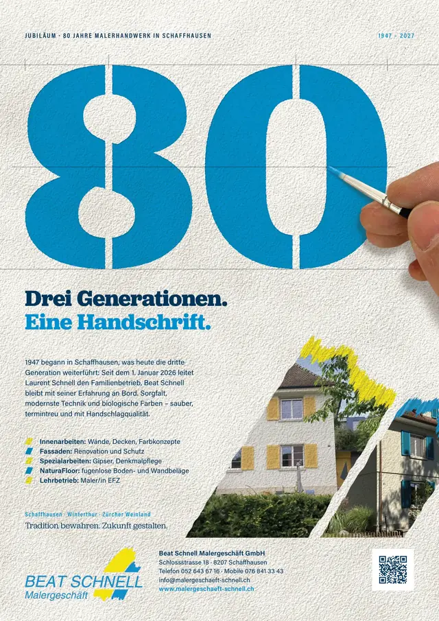 Geschäftsempfehlung für Beat Schnell Malergeschäft GmbH (ganze Seite)