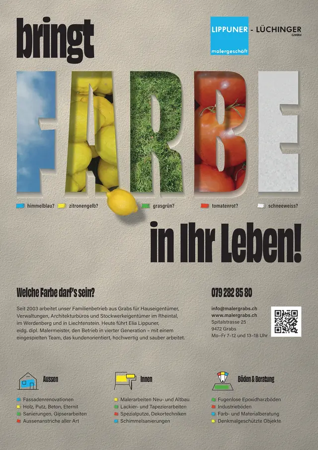 Geschäftsempfehlung für Lippuner-Lüchinger GmbH (ganze Seite)